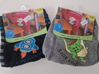 Nové dvoje chlapecké punčocháče CNB vel. 62/68