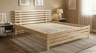 Masivní manželská postel 180x200 s roštem