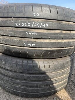 2x letní pneu r17 225/45/17