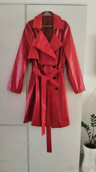 DÁMSKÝ ČERVENÝ TRENČKOT/KABÁT JARO /PODZIM vel.52/xxxxl
