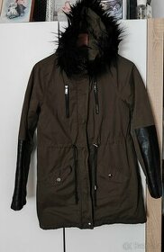 Top módní Dívčí/dámský zimní kabát s kožíškem
