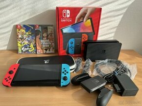 Nintendo Switch oled plus hry a obal