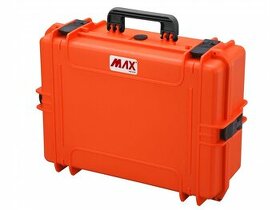 Nárazu, vodě, prachu odolný kufr MAX505 - oranžový s pěnou