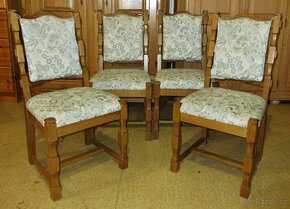 Rustikální židle z masivu - ( Dub) - Výborný stav