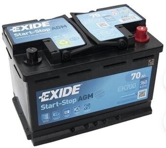 Autobaterie Exide AGM 70AH, EK700