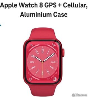 Watch 8 cell 45 Red, Red Sport Band(Chytré hodinky)