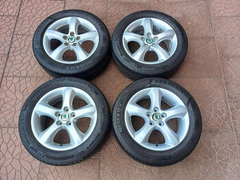 Letní alu sada - originál Škoda 5x100 6Jx15 ET43 5J0601025A