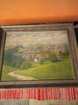 Obraz J. Šídlovský - chalupy