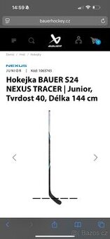 Hokejka bauer nexus tracer flex 40 leva p28
