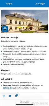 Voucher Degustační menu pro 2 v Zámečku v Petrovicích