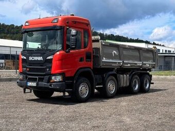 SCANIA G 450 XT 8x4 třístranný sklápěč