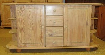 Komoda z borovice - celomasiv - Výborný stav