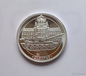 Pamětní medaile – Srpen 1968 – stříbro 999/1000 – 20 g