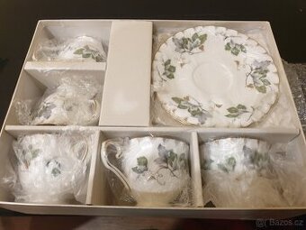 Sada z Bone China (5 šálků + 5 talířků)