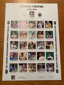 120 LET ČESKÉHO TENISU - VLASTNÍ ZNÁMKY - rok 2013