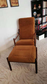 Polohovací křeslo + podnožka