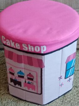 Úložný box/koš na hračky pro děti - cukrárna