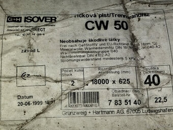 Příčková plst Isover CW 50