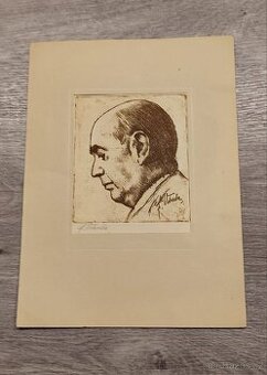 Dvě grafiky - F. Votruba a další + staré stavební návrhy