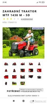 Prodám zahradní traktor