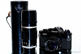 Canon EF + FD 1,4/50mm + FL 3,5/200mm TOP STAV
