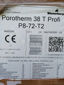 Broušené cihly Porotherm 38 T Profi