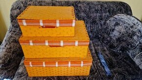 Úložný box s víkem oranžový