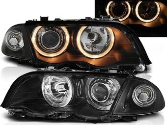 BMW E46 98-01 SEDAN, COMBI - přední černá světla s ANGEL EYE