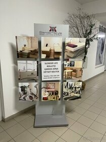 reklamní stojan rozkládací kovový