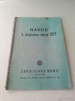 Návod dojící stroj ZET - 1