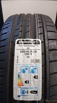 255/45R19 -CONTINENTAL -Nové letní