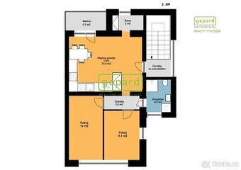 Pronájem 3+kk s balkonem Brno - Židenice