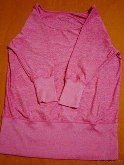 Dámské růžové sportovní triko s 3/4 rukávy