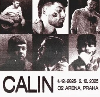 CALIN 2.12.2025 Praha O2 arena - prodám 3 vstupenky.