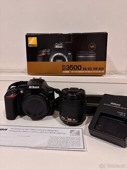 Zrcadlovka Nikon D3500 tělo + objektiv