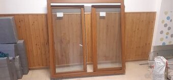 Okno Decro 160x160 cm zlatý dub