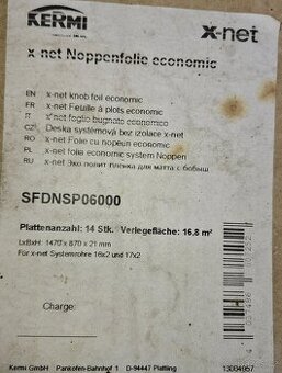 Systémová deska podlahové topení Kermi x-net (9 ks + spony