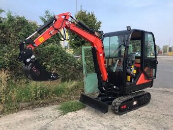 kabinový minibagr, pásový bagr, bagr s kabinou, tříválec