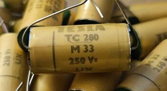 Fóliové polyesterové kondenzátory TC280 TESLA