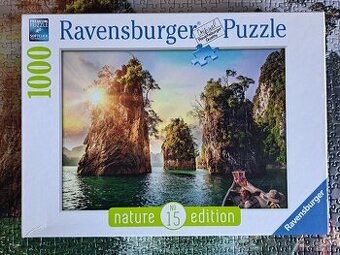 Puzzle 1000 Ravensburger/Skály v Cheow Lan, Thajsko