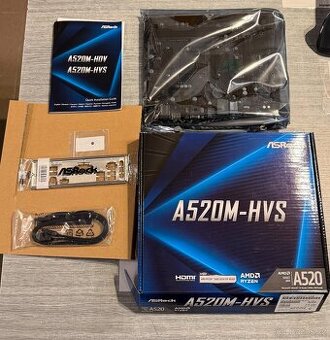 nová deska ASROCK A520M-HVS záruka