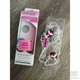 Koss růžová sluchátka clip