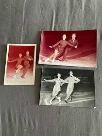 Tři pohlednice Eva a Pavel Romanovi - krasobruslení