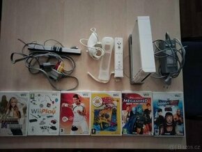 Herní konzole Nintendo Wii + příslušenství a 6 he