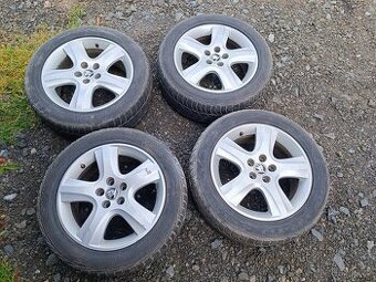 5x100 R16 hliníková kola Škoda + pneu 205 55 16