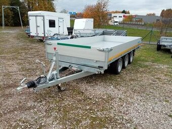 Přívěs Eduard 3-straný sklápěč 4018 3500kg, 3 nápr