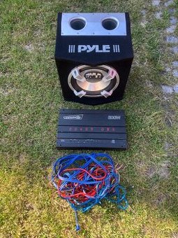 Subwoofer Pyle + zesilovač Crunch - 1
