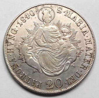 Stříbrná mince r. 1840 Ferdinand V.