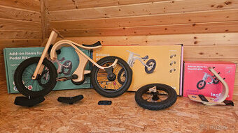 LEG&GO dětské dřevěné odrážedlo s kolem 5v1