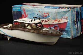 Retro loď Coral na kabelové ovládání, Mehanotechnika,funkční